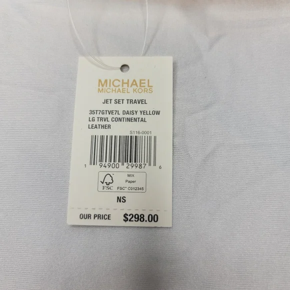 Michael Kors Yellow Wallet - Picture 4 of 4